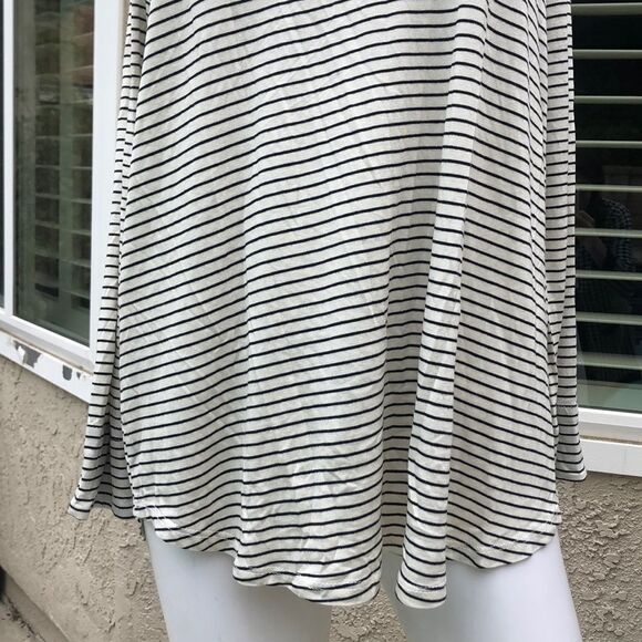 Gibson White/Blue Stripes Long Sleeve Top Sz L - Picture 4 of 8